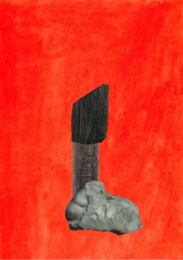 Affaissement, 2021, magazine pictures, vegetable oil, natural pigments