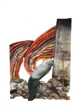 Chevauchement, 2021, magazine pictures, vegetable oil