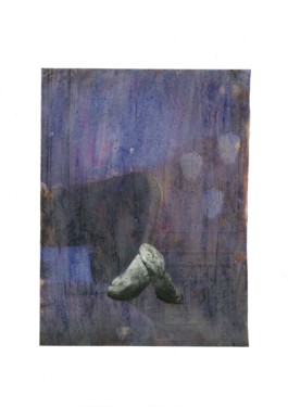 Emergence, 2021, magazine pictures, vegetable oil, natural pigments